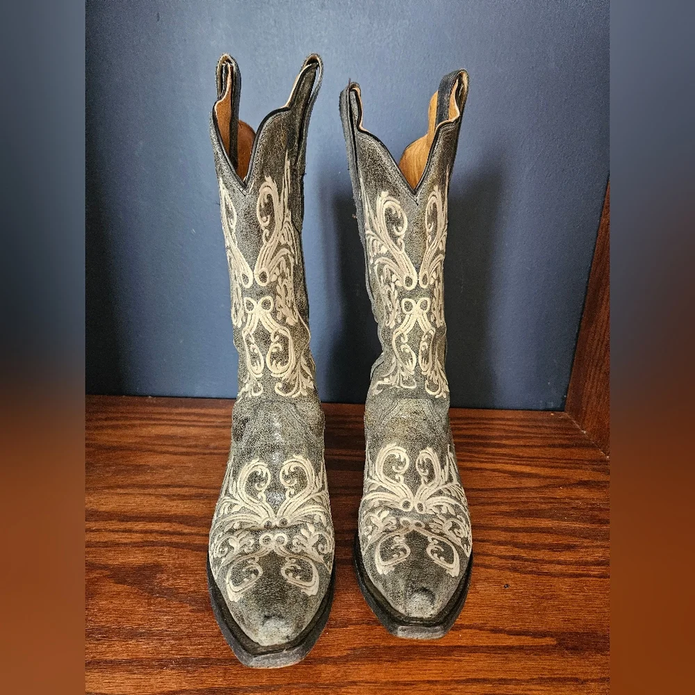 Corral Black Dahlia Boots - Womens 6.5 Concert Festival Western - Picture 10 of 13